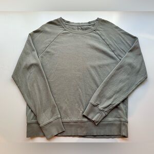 LOFT olive green Subdown sweater, lightweight. Size S.